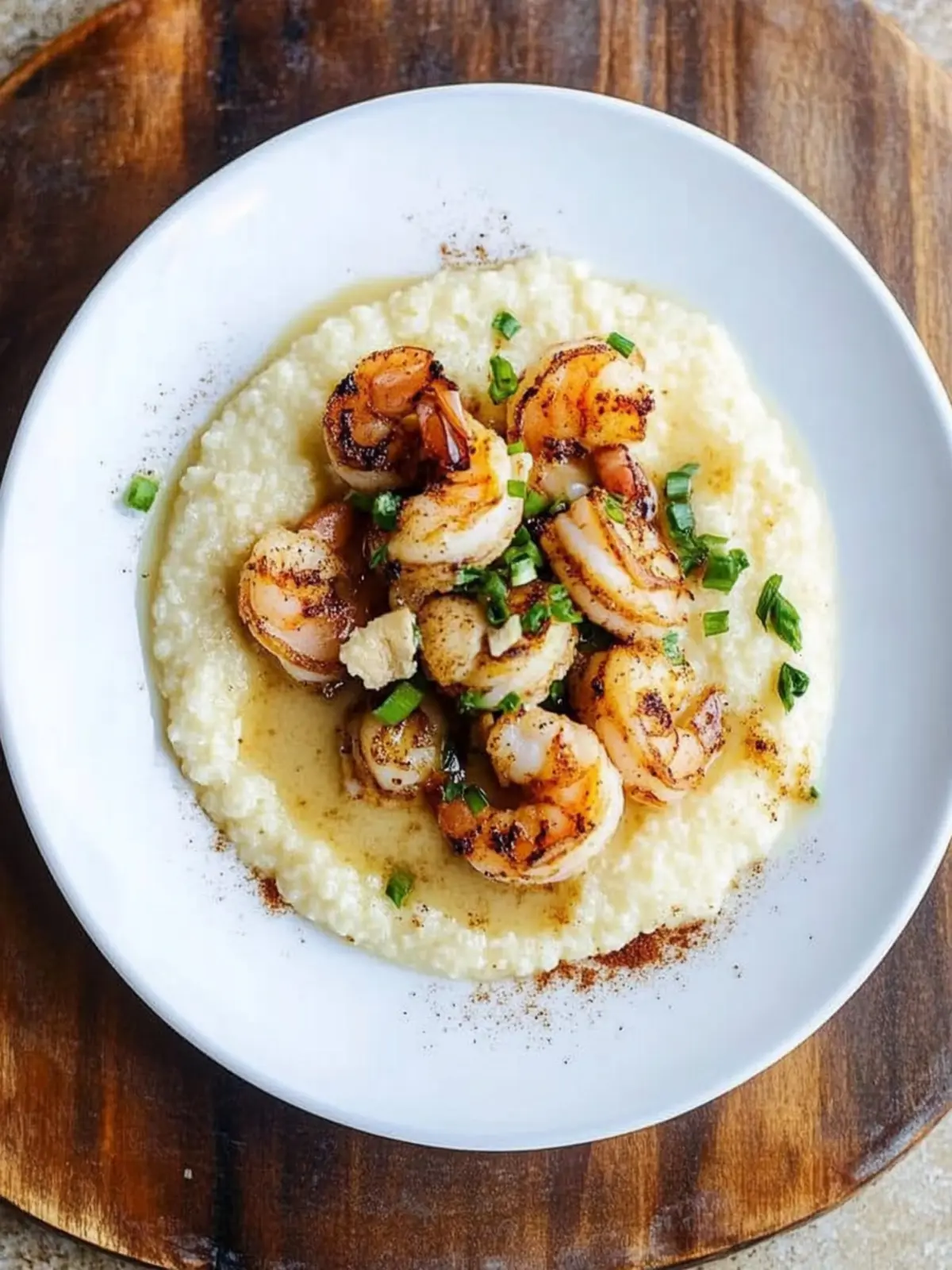 Gouda Grits with Smoky Brown Butter Shrimp
