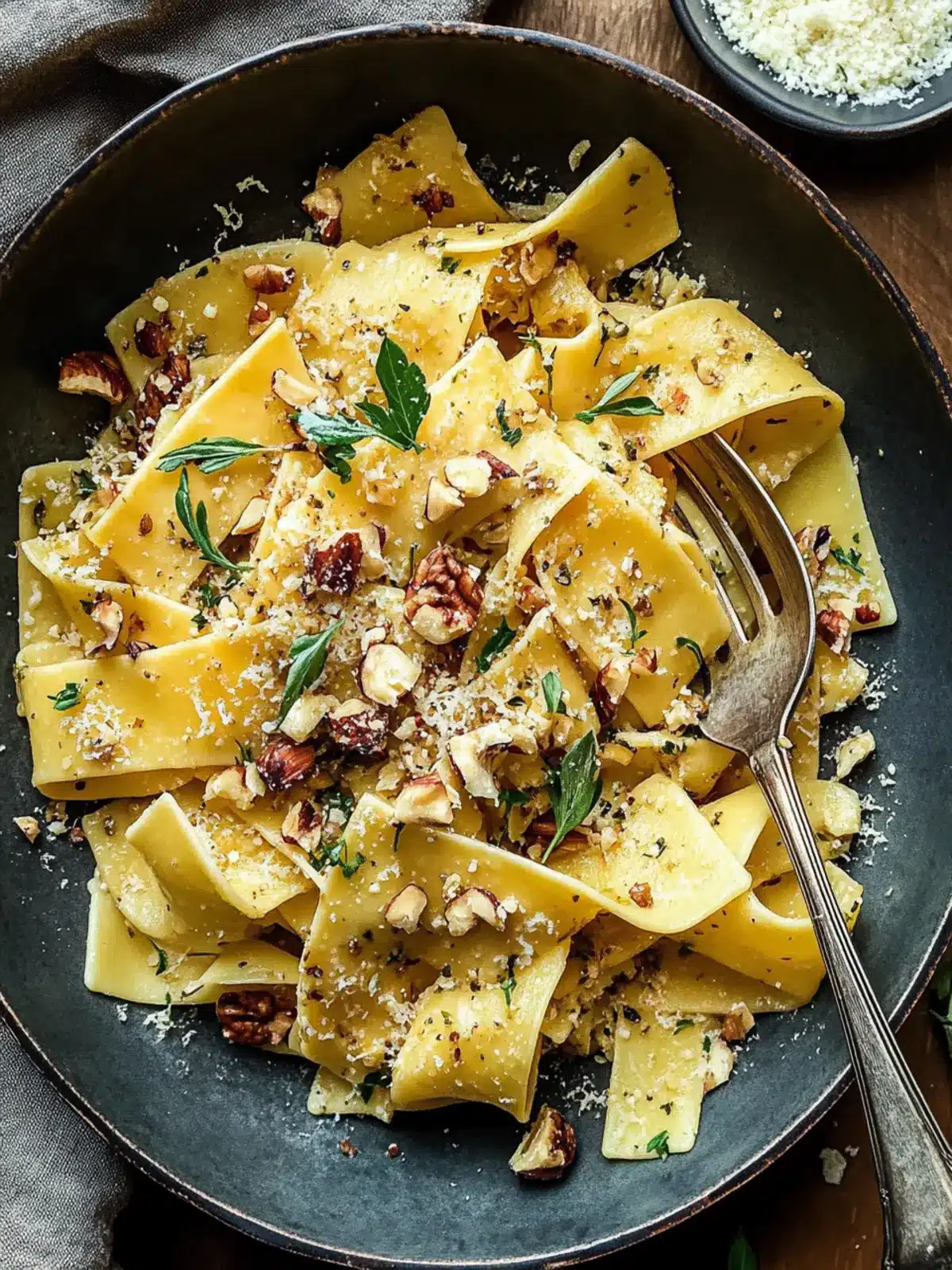 Brown Butter & Walnut Wide Pasta With Za'atar