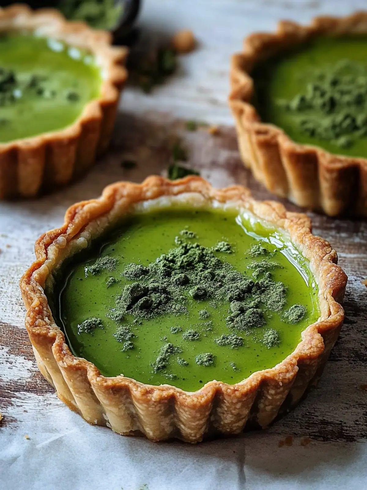 Matcha Egg Custard Tart