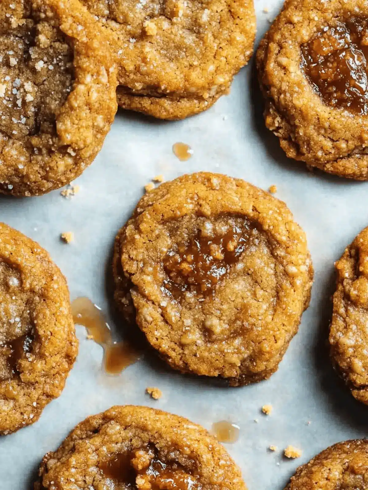 Salted Caramel Sesame Cookies