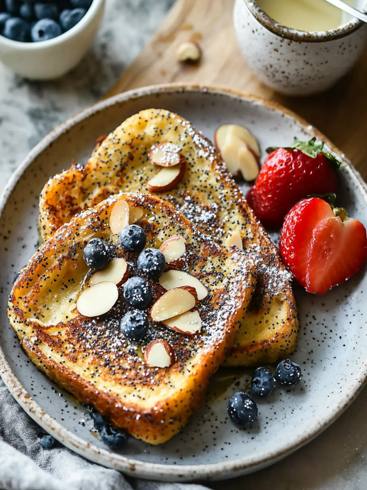 Almond Poppy Seed French Toast