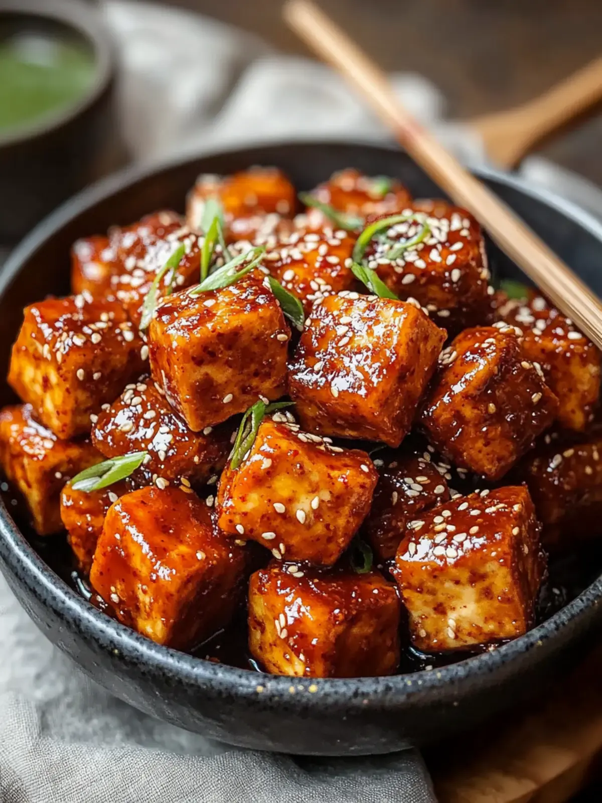 Crispy Gochujang Korean Tofu