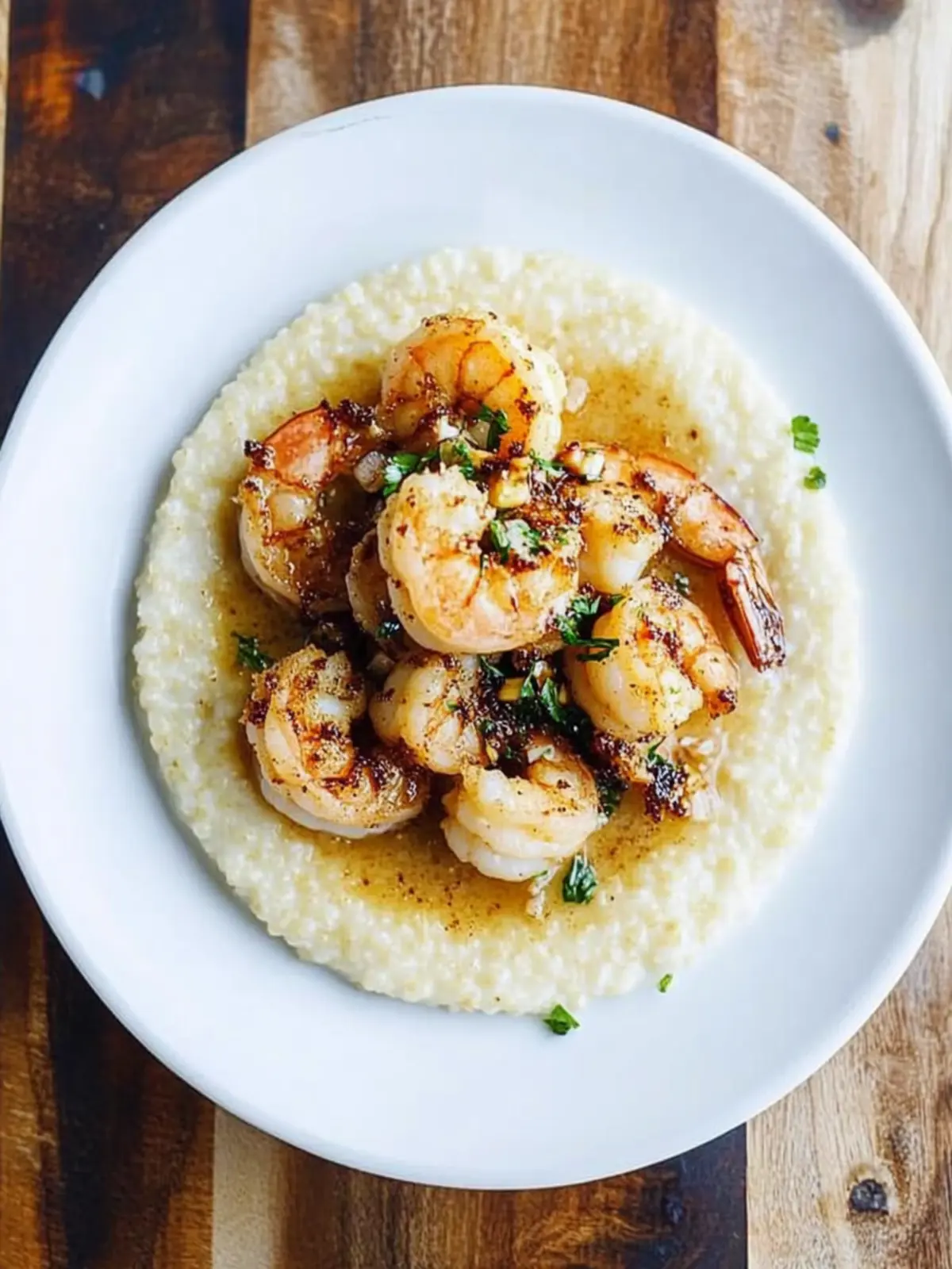 Gouda Grits with Smoky Brown Butter Shrimp