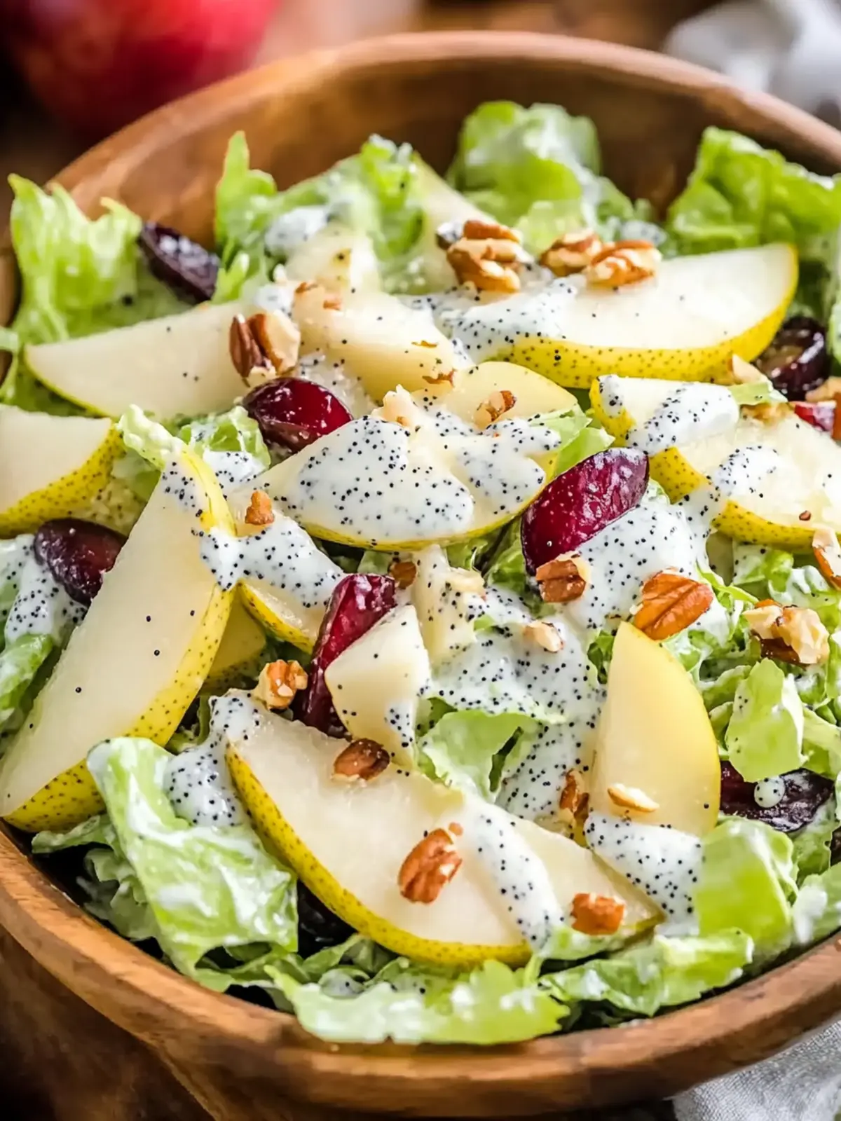 Deliciously Easy Pear Salad with Poppy Seed Dressing Recipe 2 Easy Pear Salad with Poppy Seed Dressing