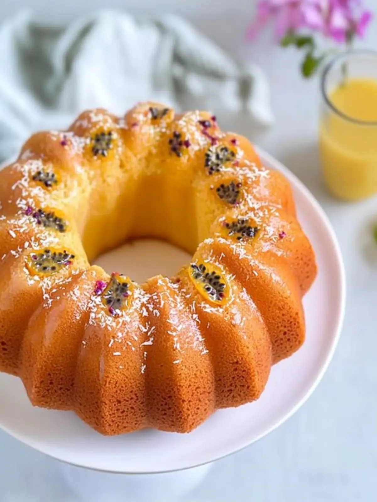 Passionfruit Coconut Bundt Cake