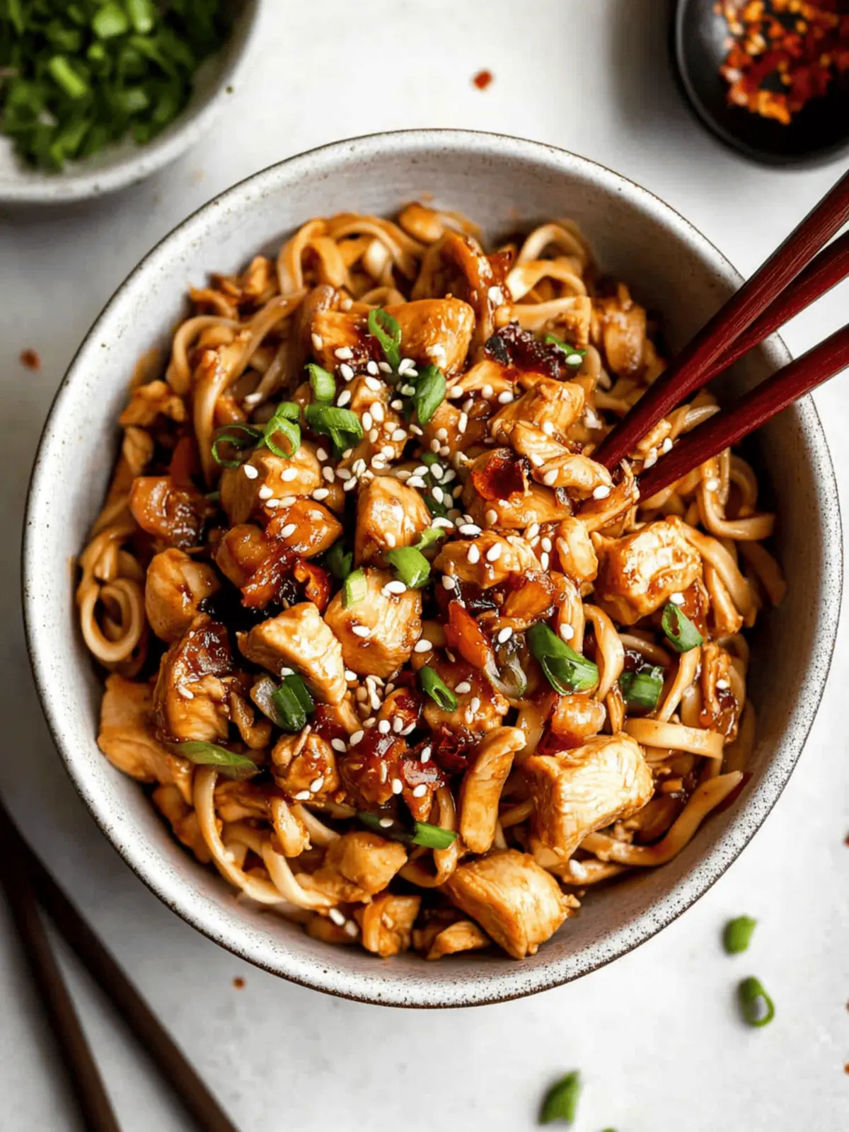 Kung Pao Chicken Noodles