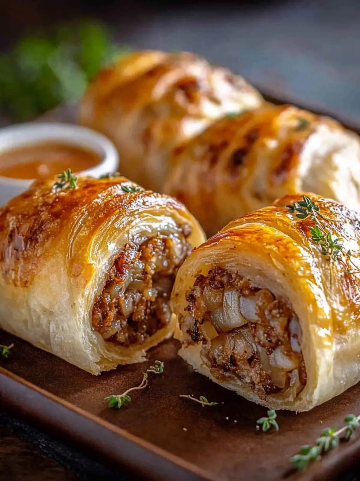 Savory French Onion Sausage Rolls