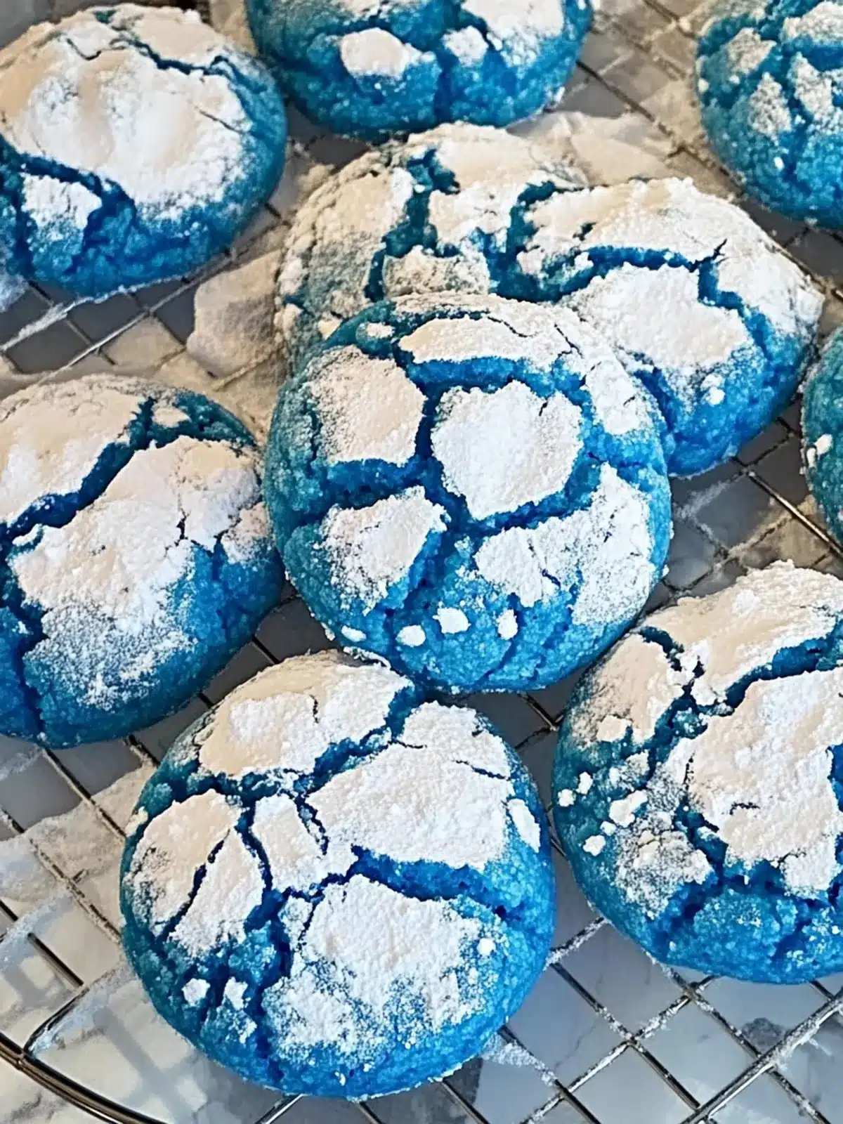 Blue Crinkle Cookies