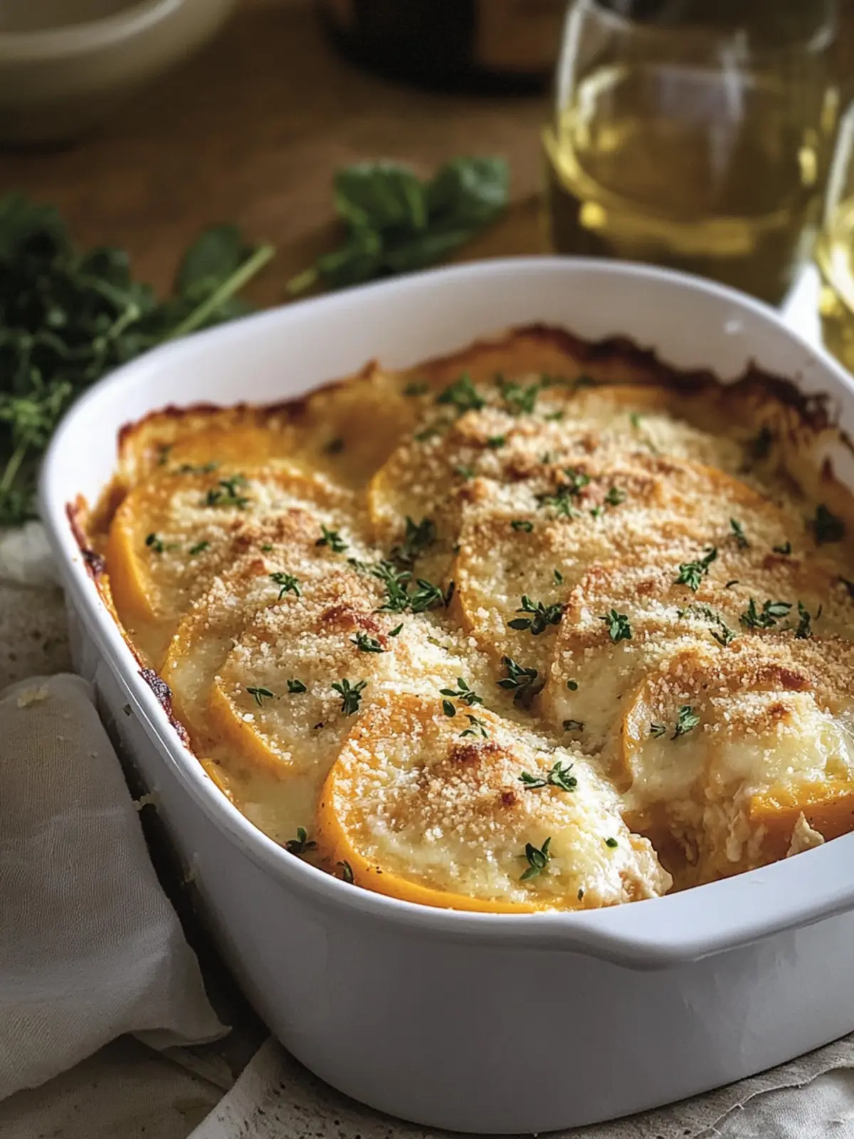 Parmesan-Butternut Squash Gratin