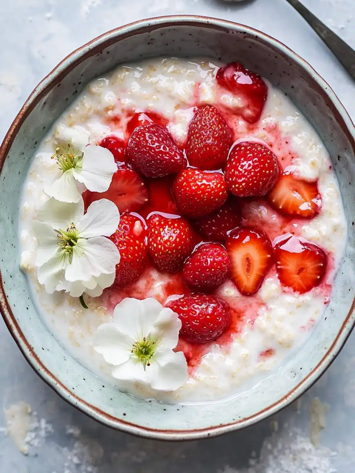 Strawberries and Cream Porridge