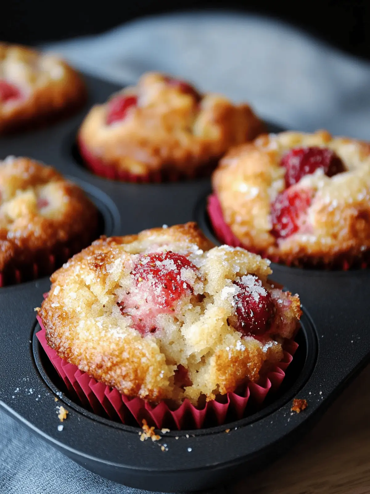 Strawberry Ricotta Muffins