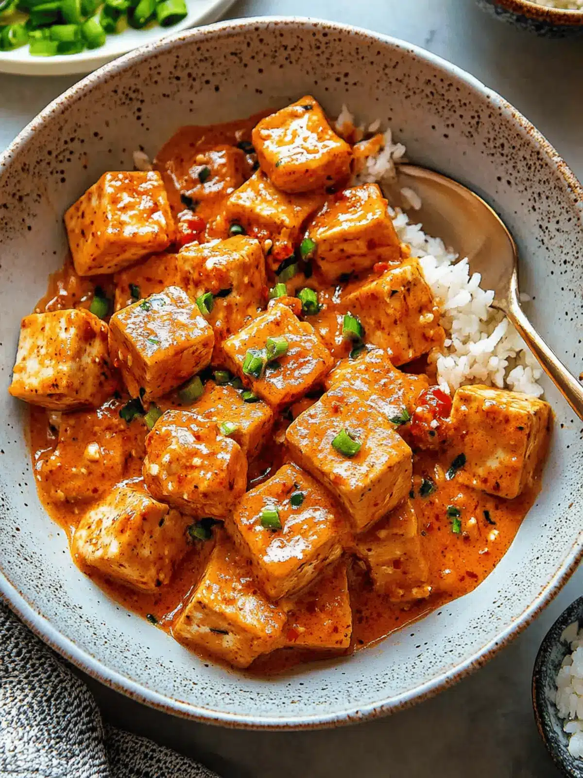 Spicy Tofu with Creamy Coconut Sauce: A Flavorful Vegan Delight