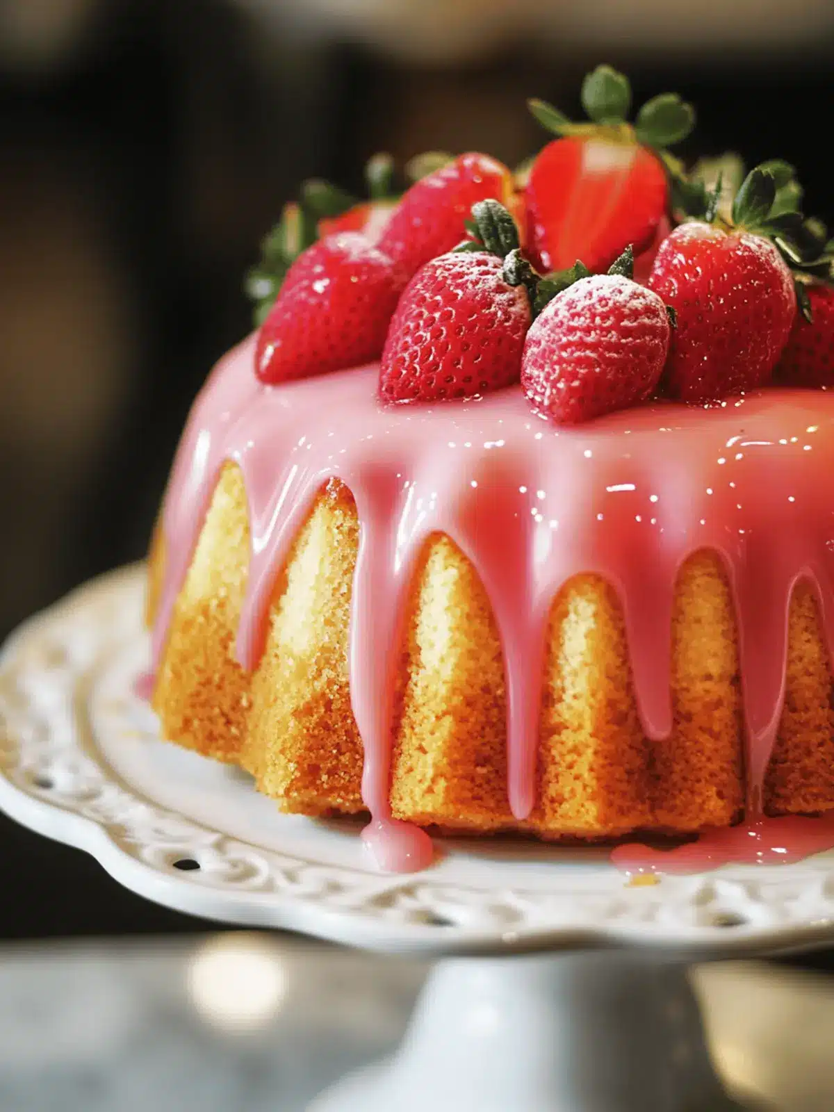 Strawberry Pound Cake