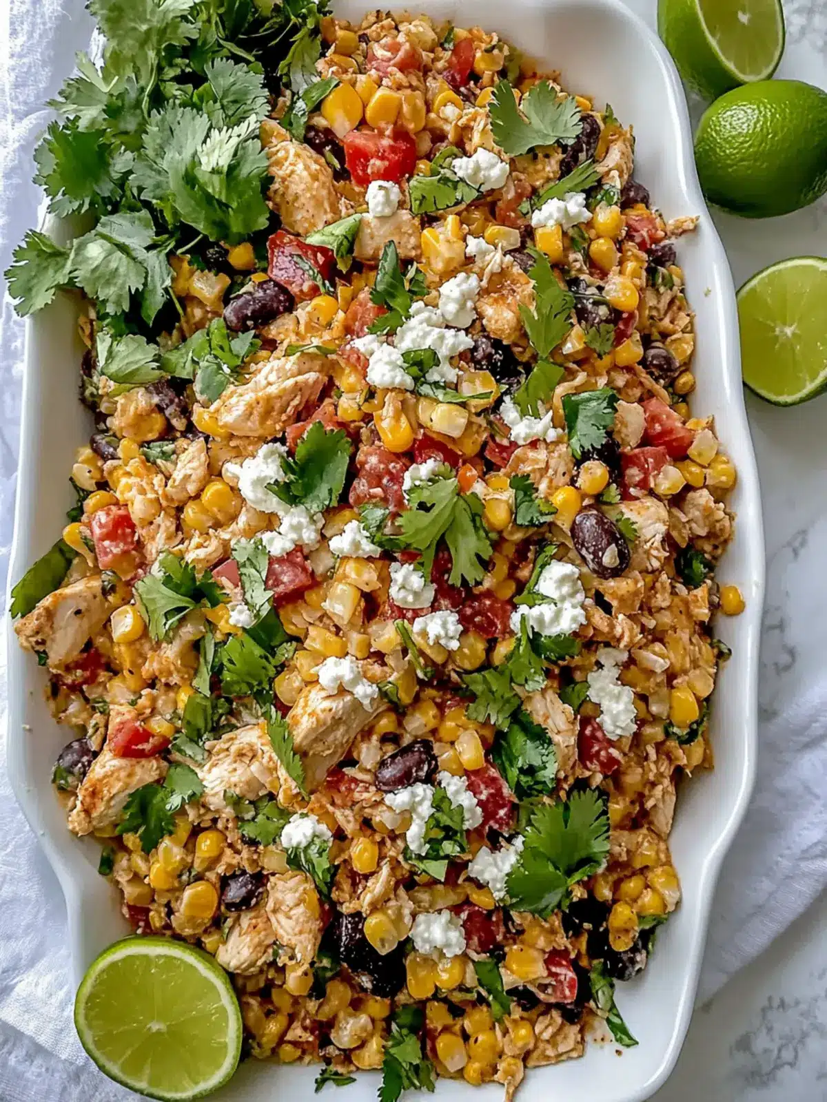 Healthy Mexican Street Corn Chicken Salad