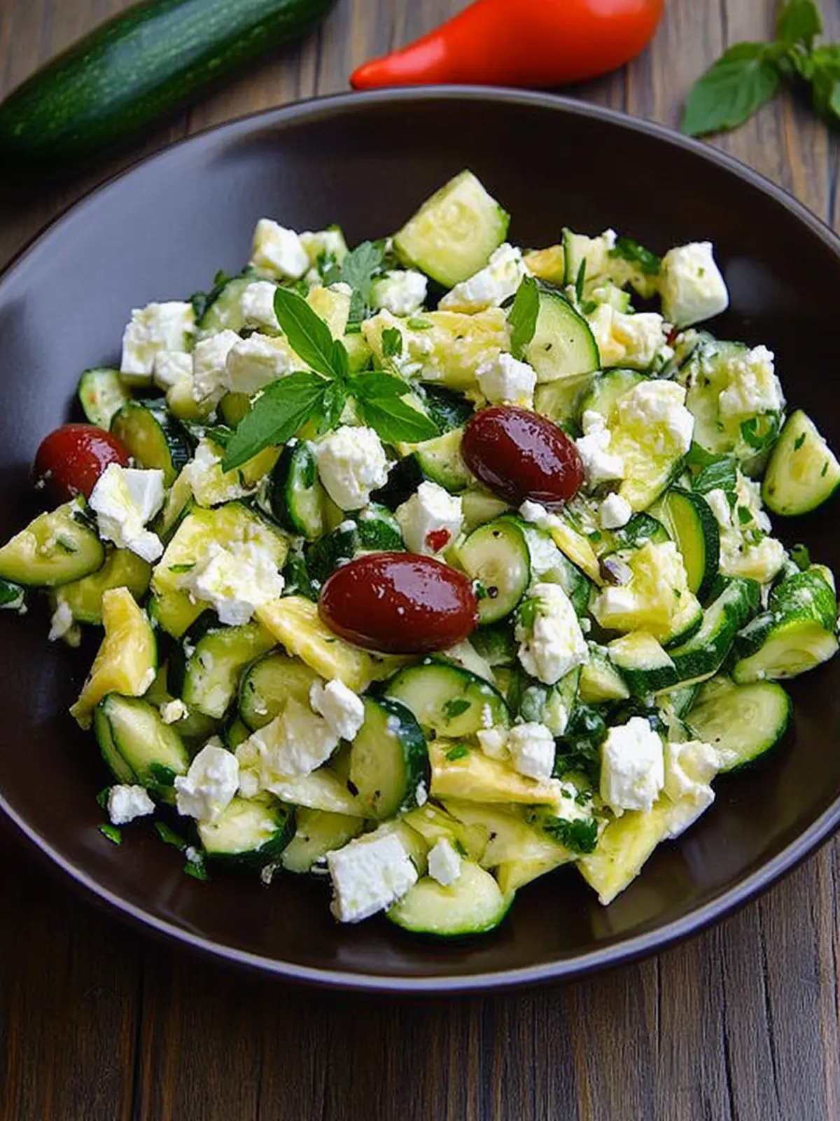 Greek Style Zucchini Salad