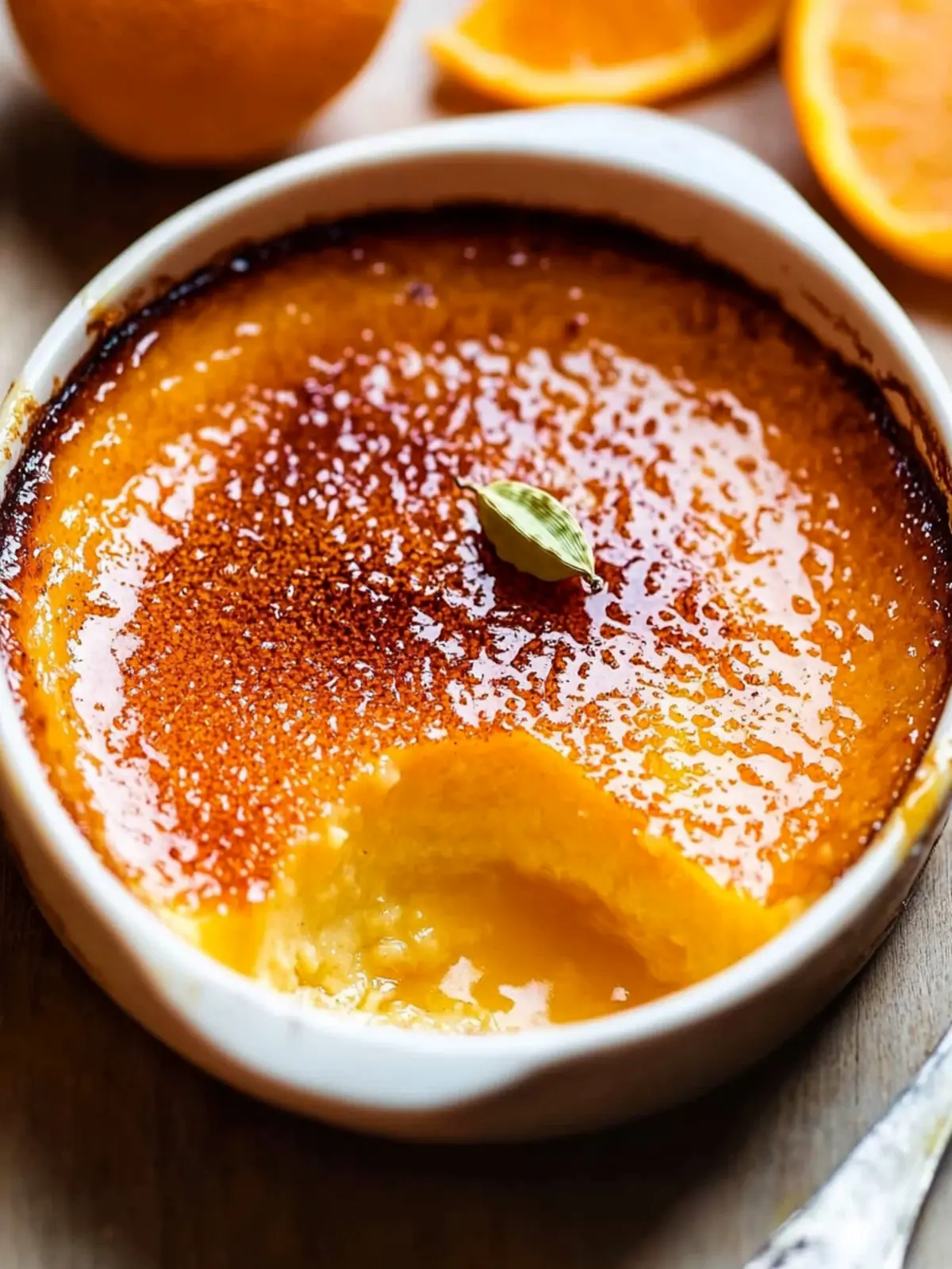 Orange & Cardamom Creme Brulee