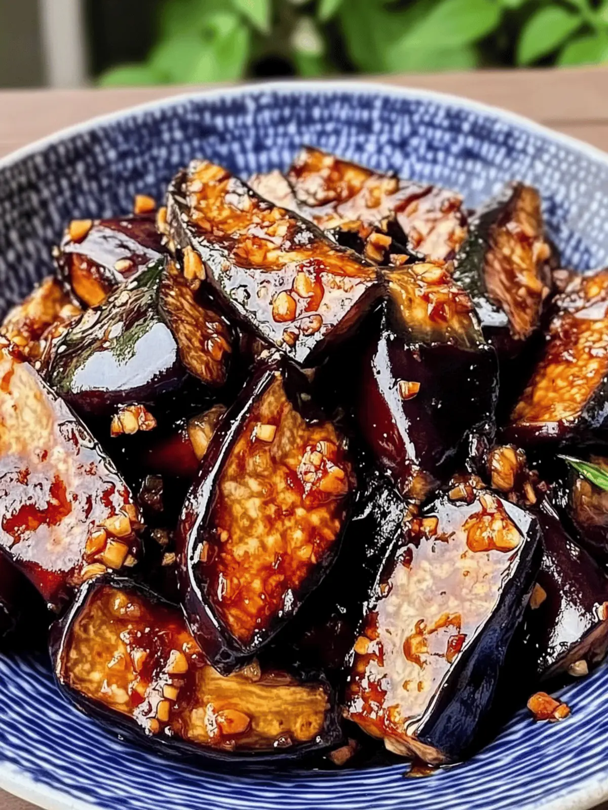 Sticky Garlic Eggplant