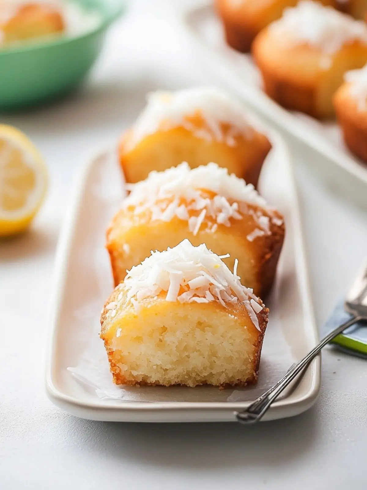 Mini Lemon Coconut Loaf Cakes