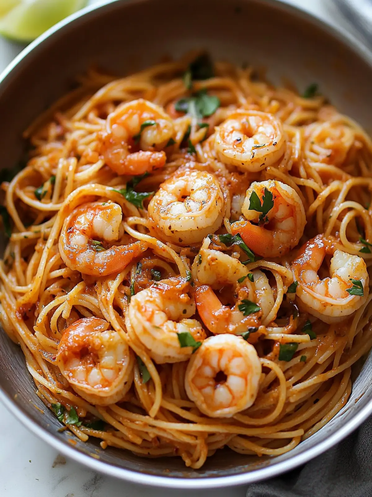 Garlicky Calabrian Chili Pasta with Shrimp