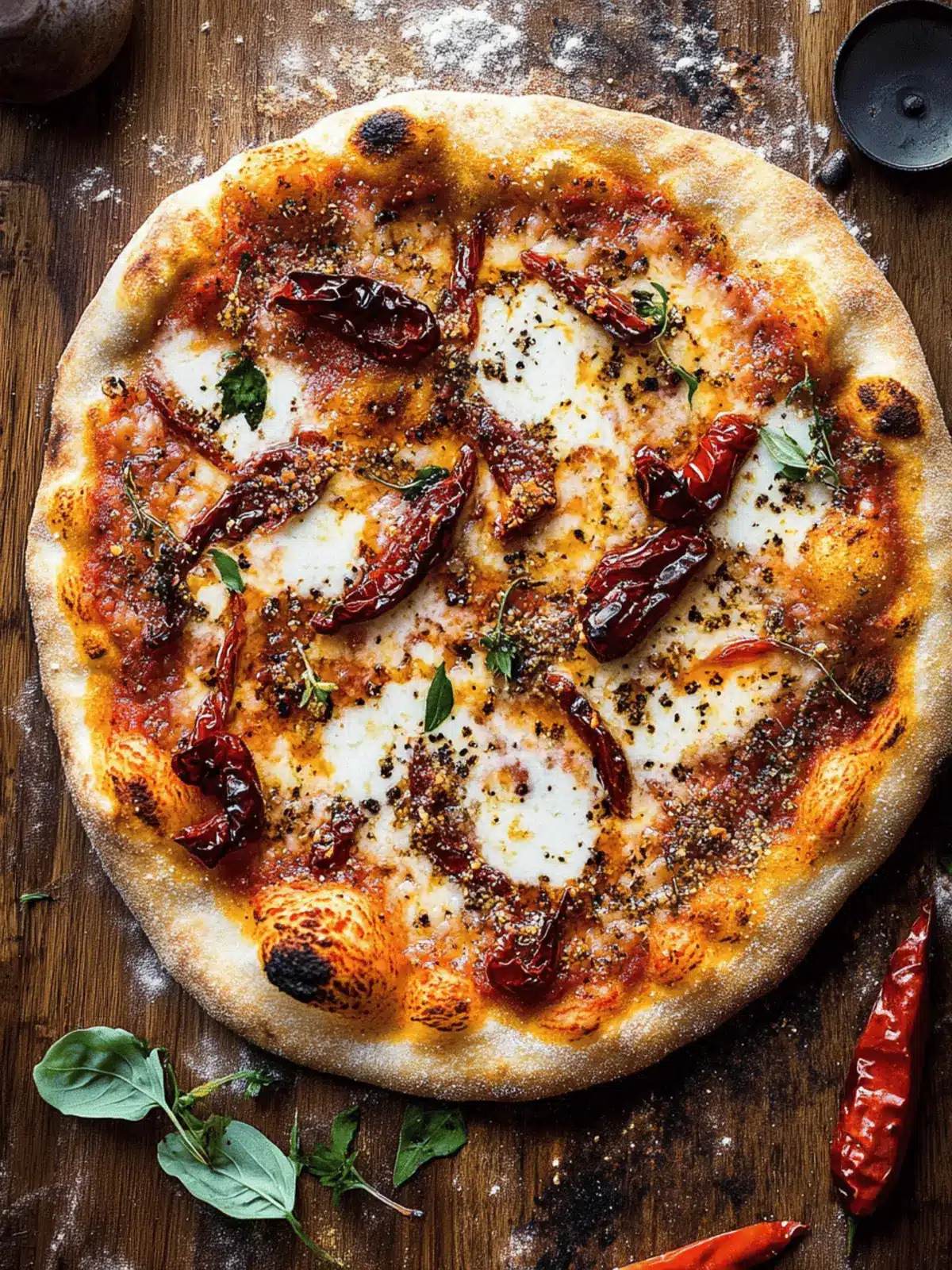 Calabrian Chili Roasted Red Pepper Pizza