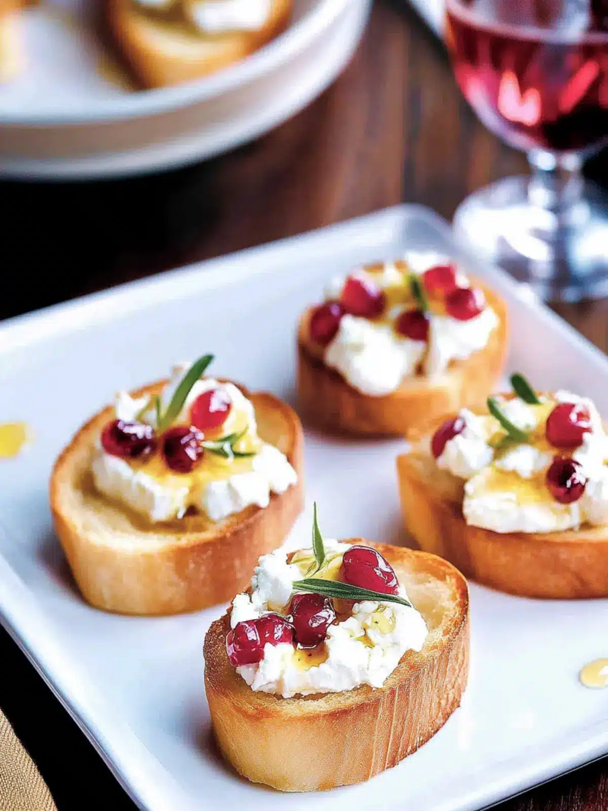 Crostini Appetizer with Goat Cheese