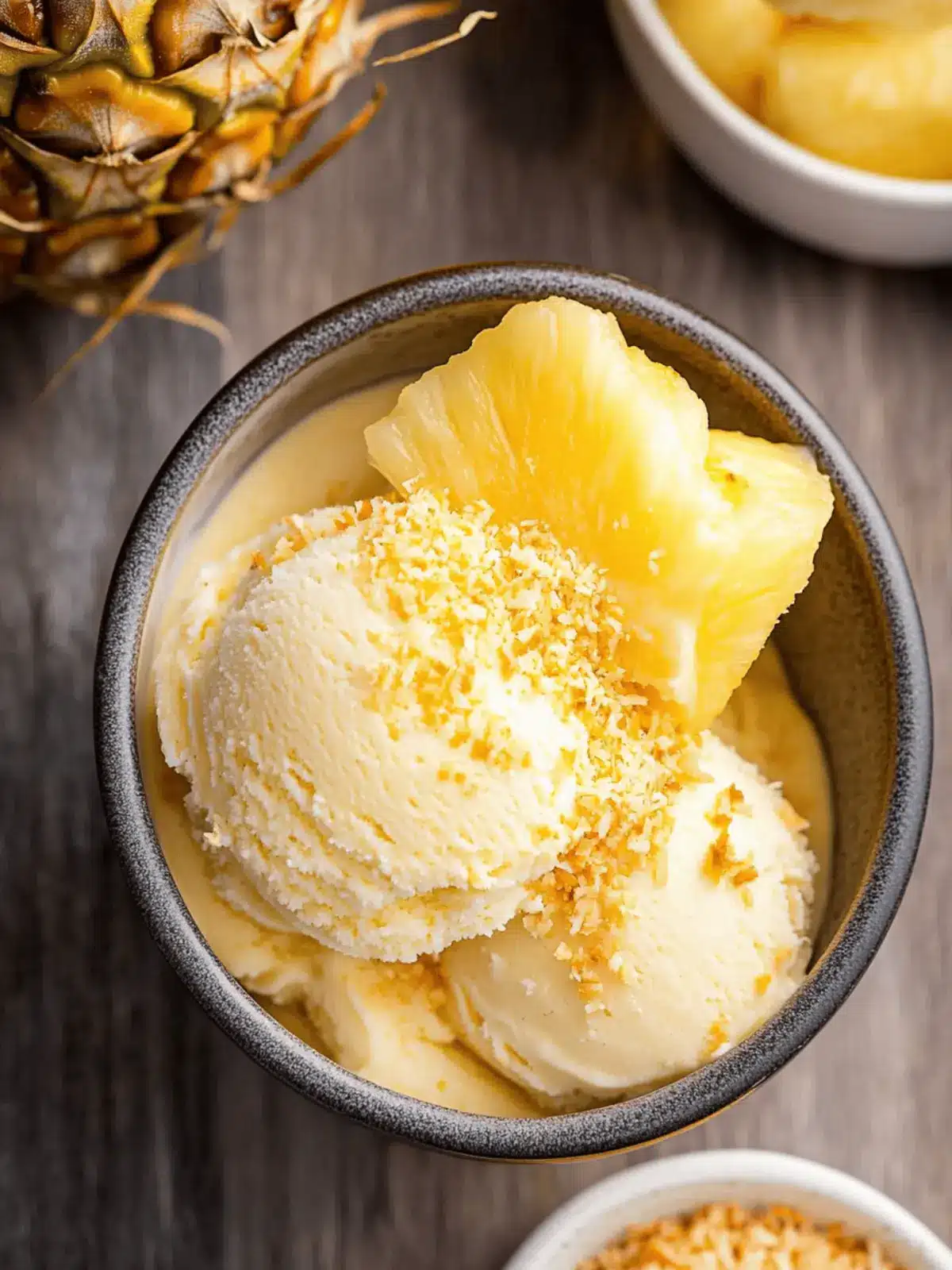Pineapple Toasted Coconut Ice Cream