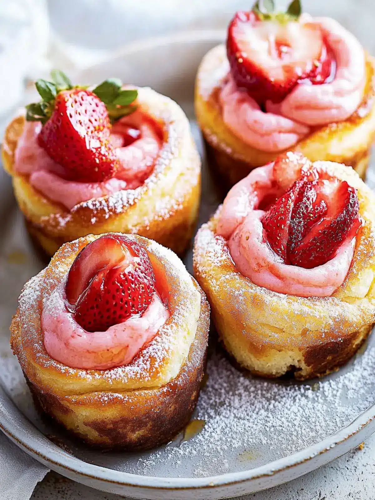 Decadent Strawberry Cruffins for an Irresistible Treat 4 Strawberry Cruffins
