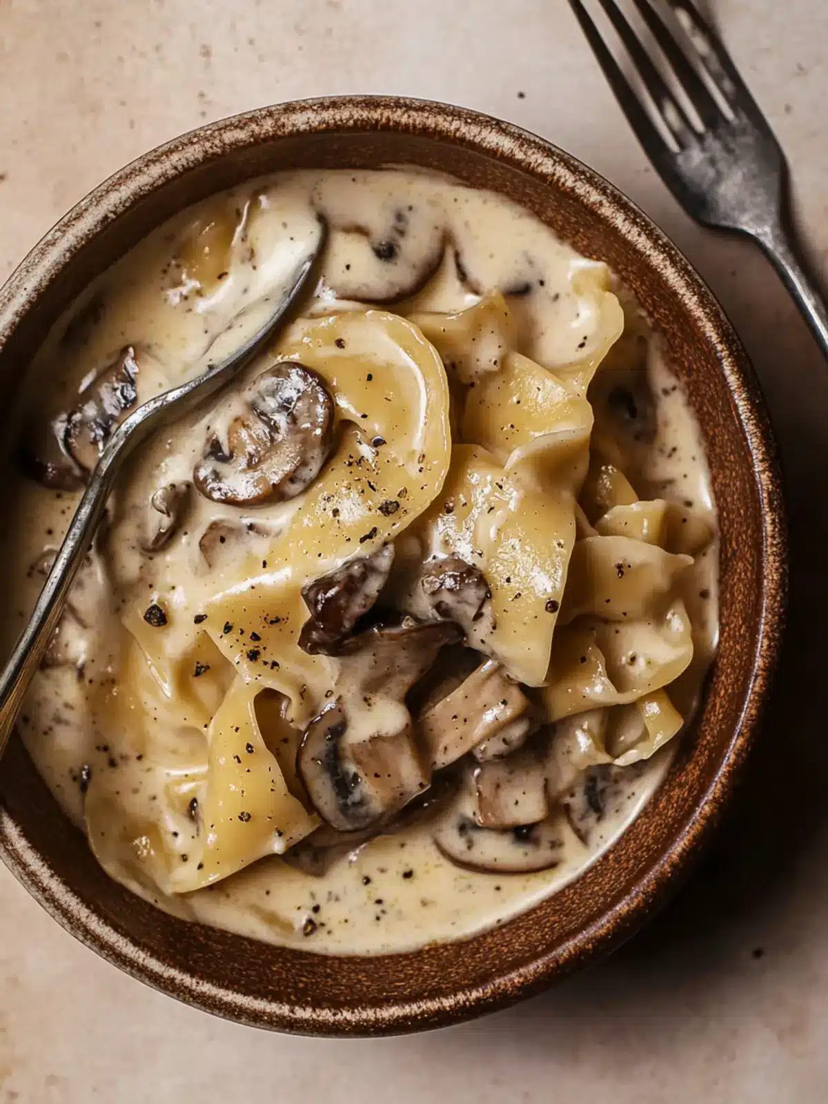 Creamy Gorgonzola Truffle Sauce with Savory Mushrooms 2 Gorgonzola Truffle Cream Sauce with Mushrooms