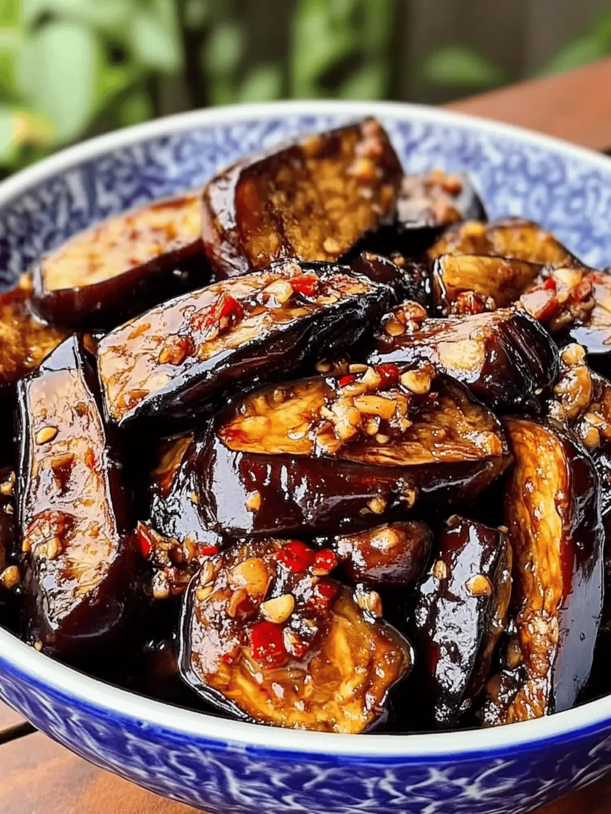 Sticky Garlic Eggplant