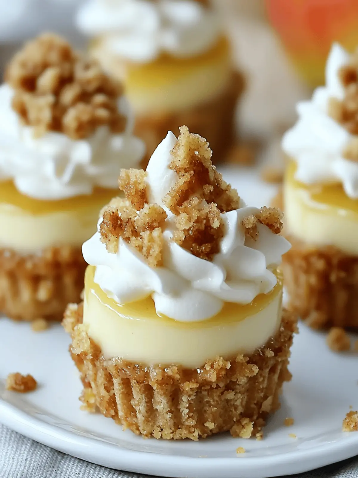 Easy Apple Crisp Mini Cheesecakes
