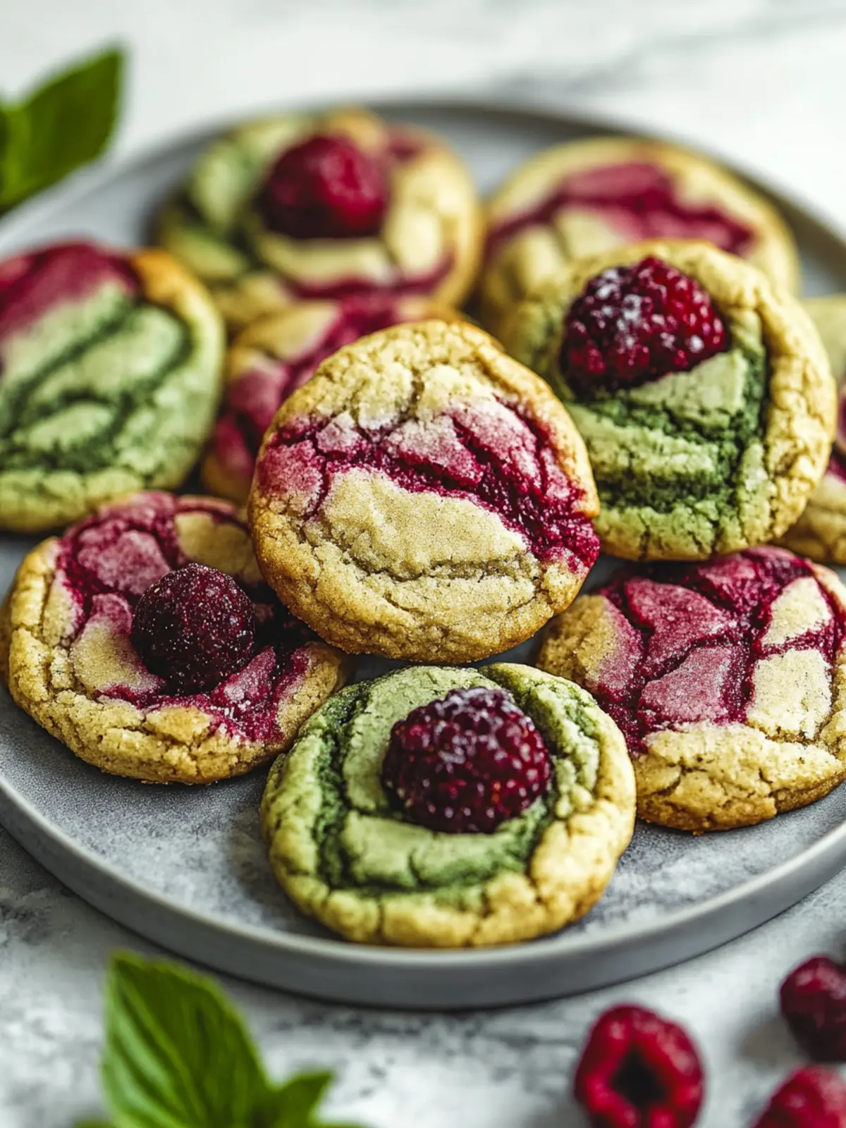 Marbled Berry and Matcha Cookies for a Sweet Twist 3 Marbled Berry and Matcha Cookies