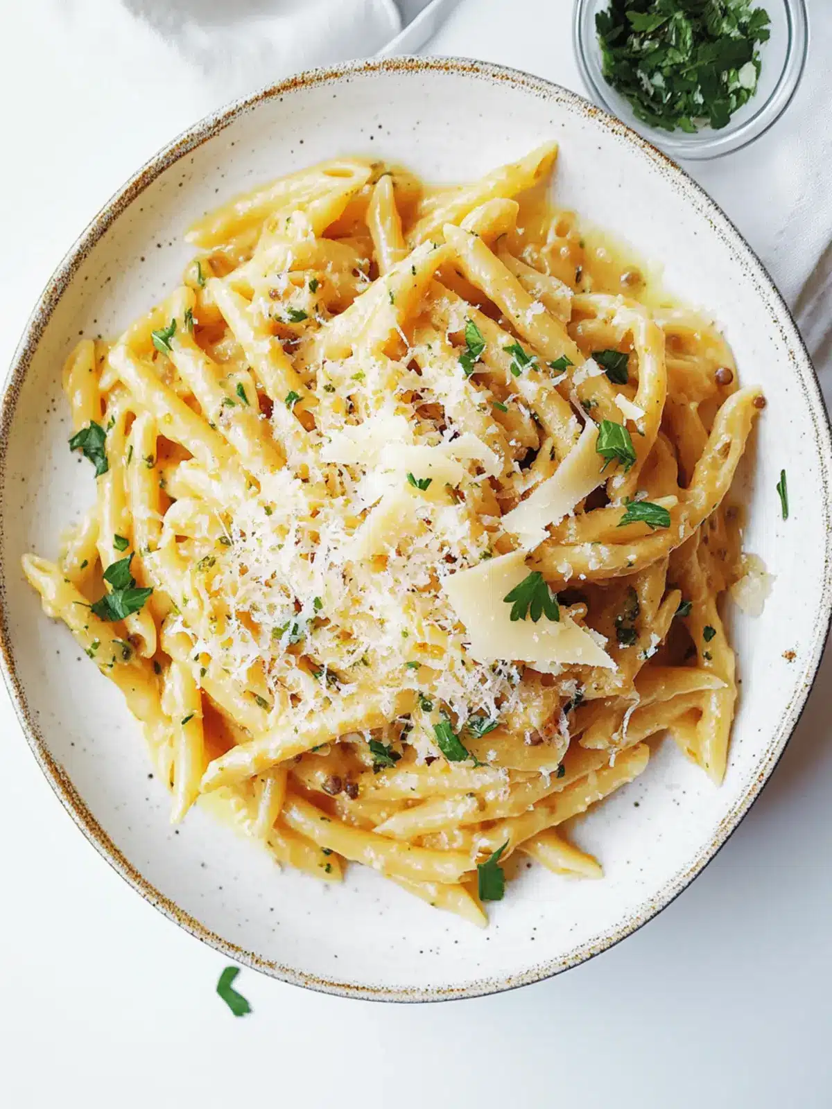 Parmesan Garlic Lentil Pasta