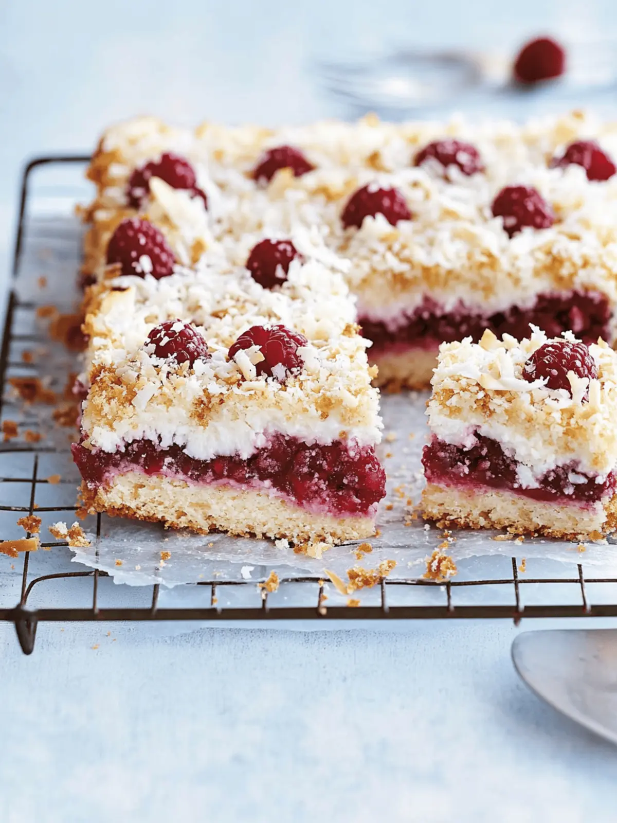 Coconut Raspberry Slice