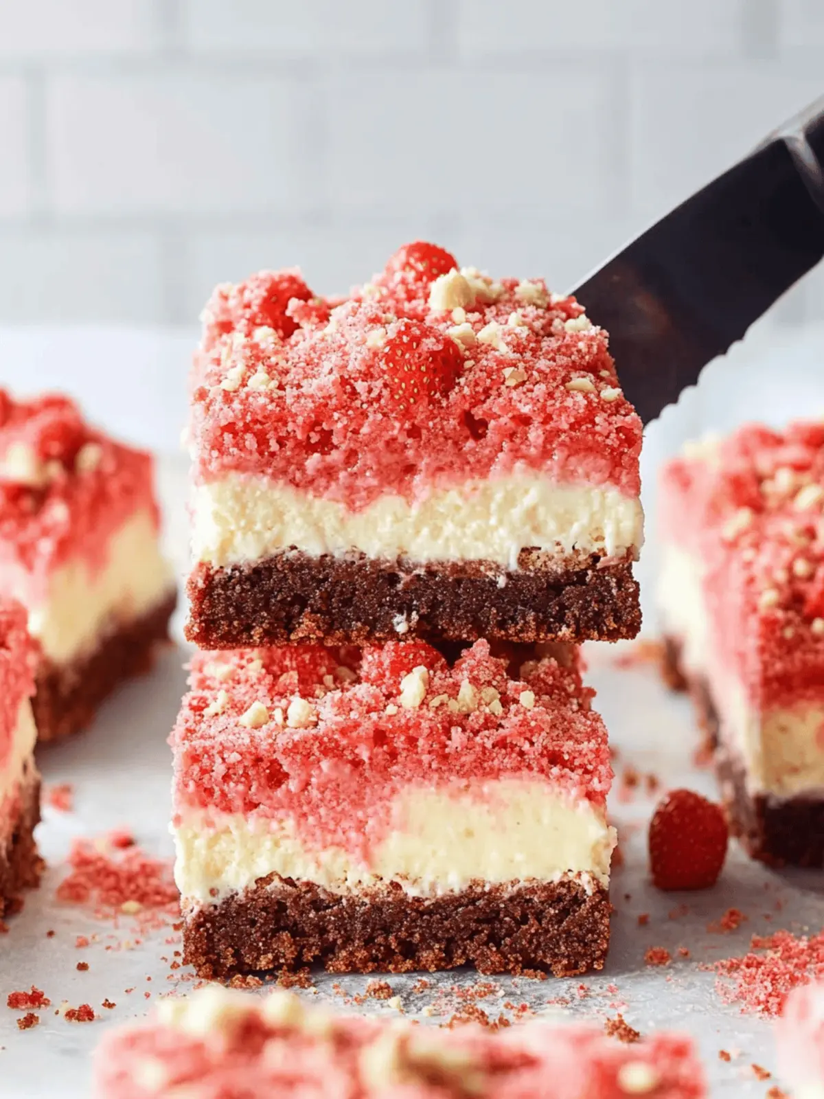 Strawberry Cheesecake Brownies