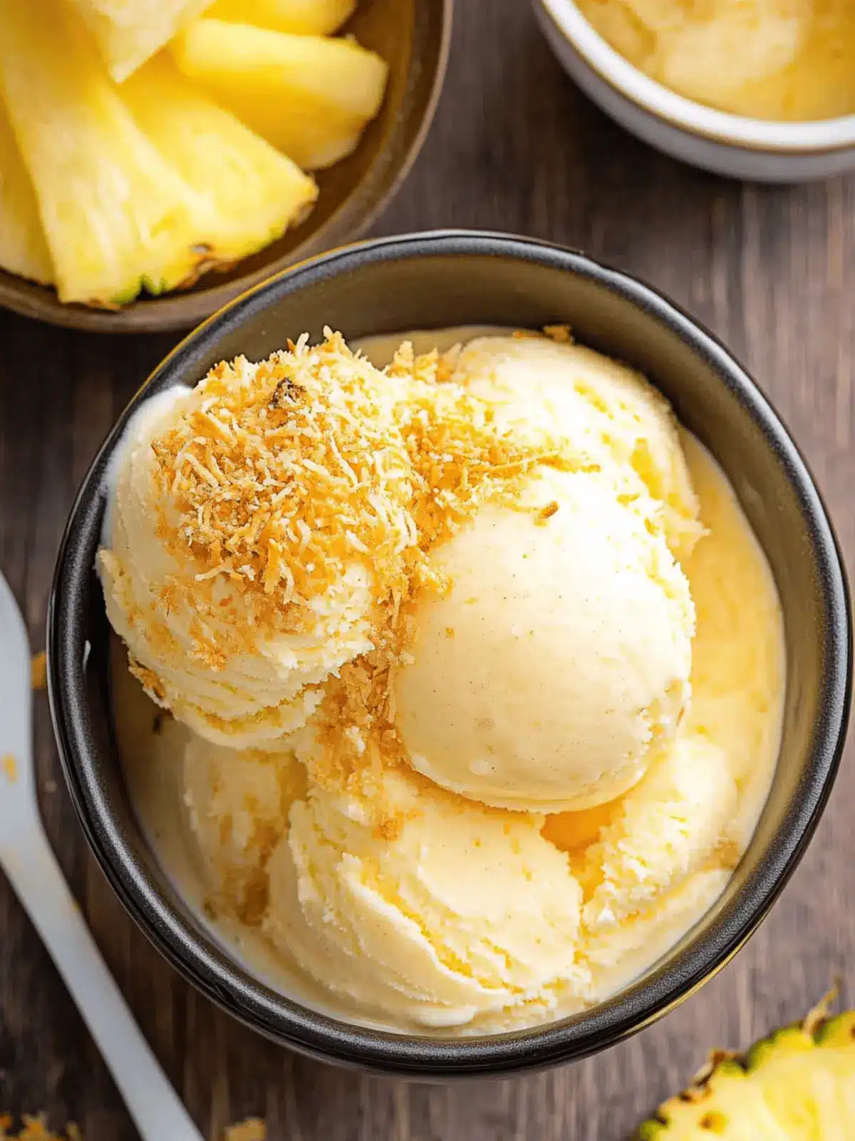 Pineapple Toasted Coconut Ice Cream