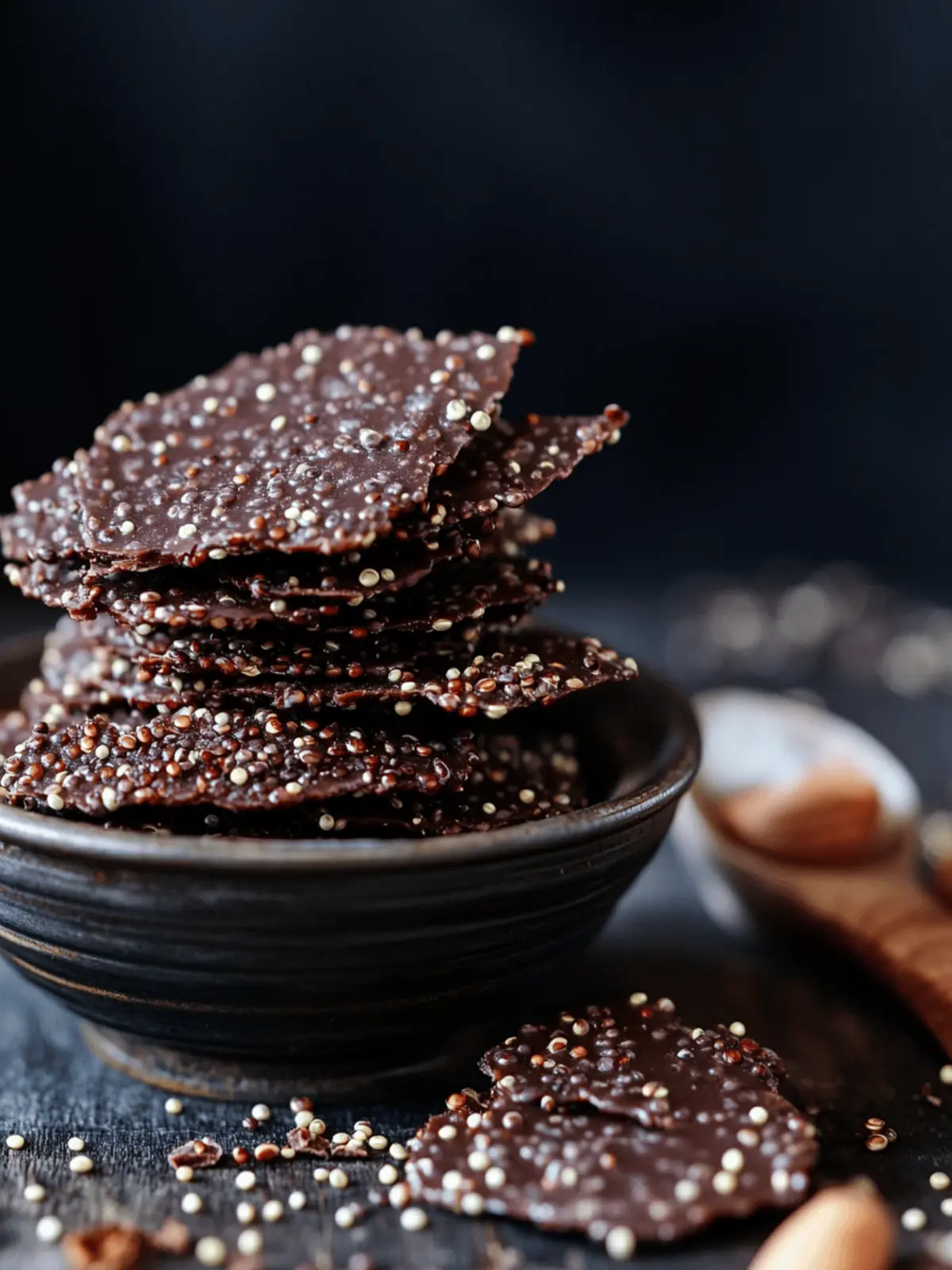 Dark Chocolate Quinoa Crisps