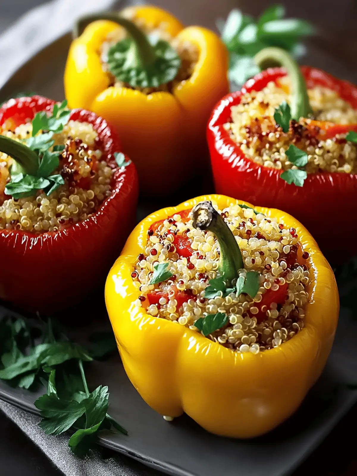Healthy Quinoa Stuffed Peppers