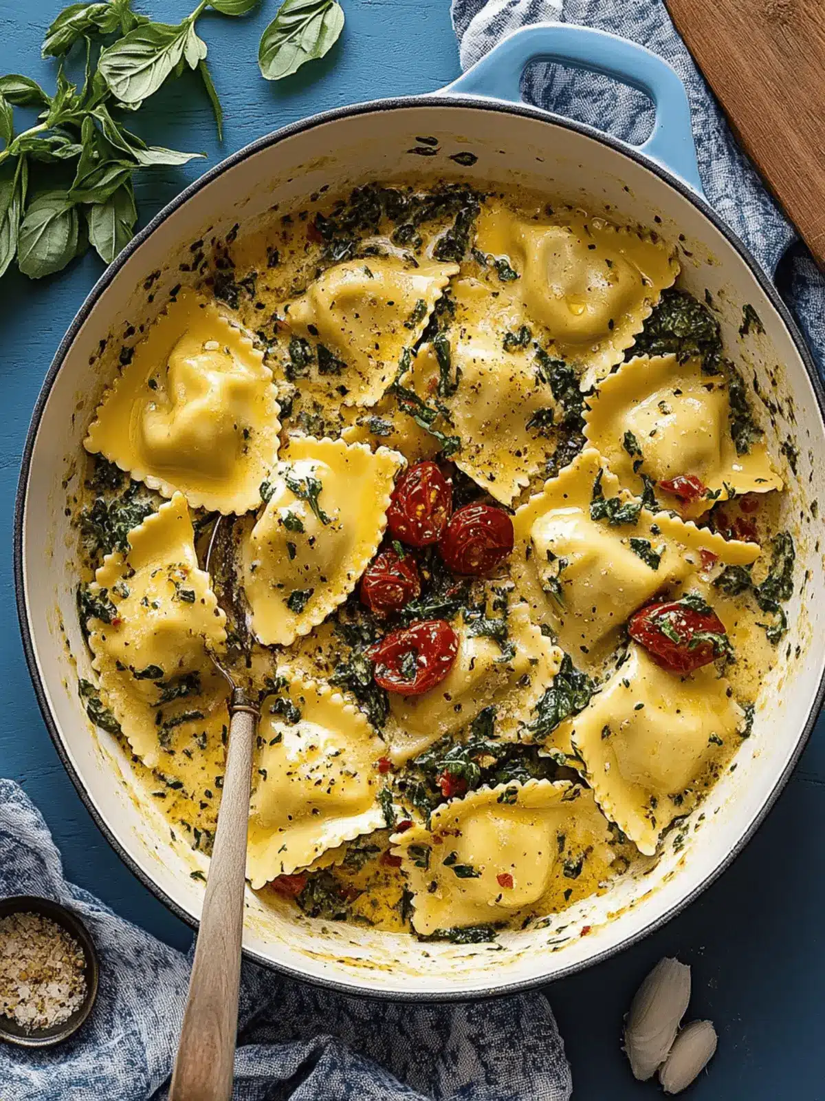 Weeknight Creamy Tuscan Ravioli