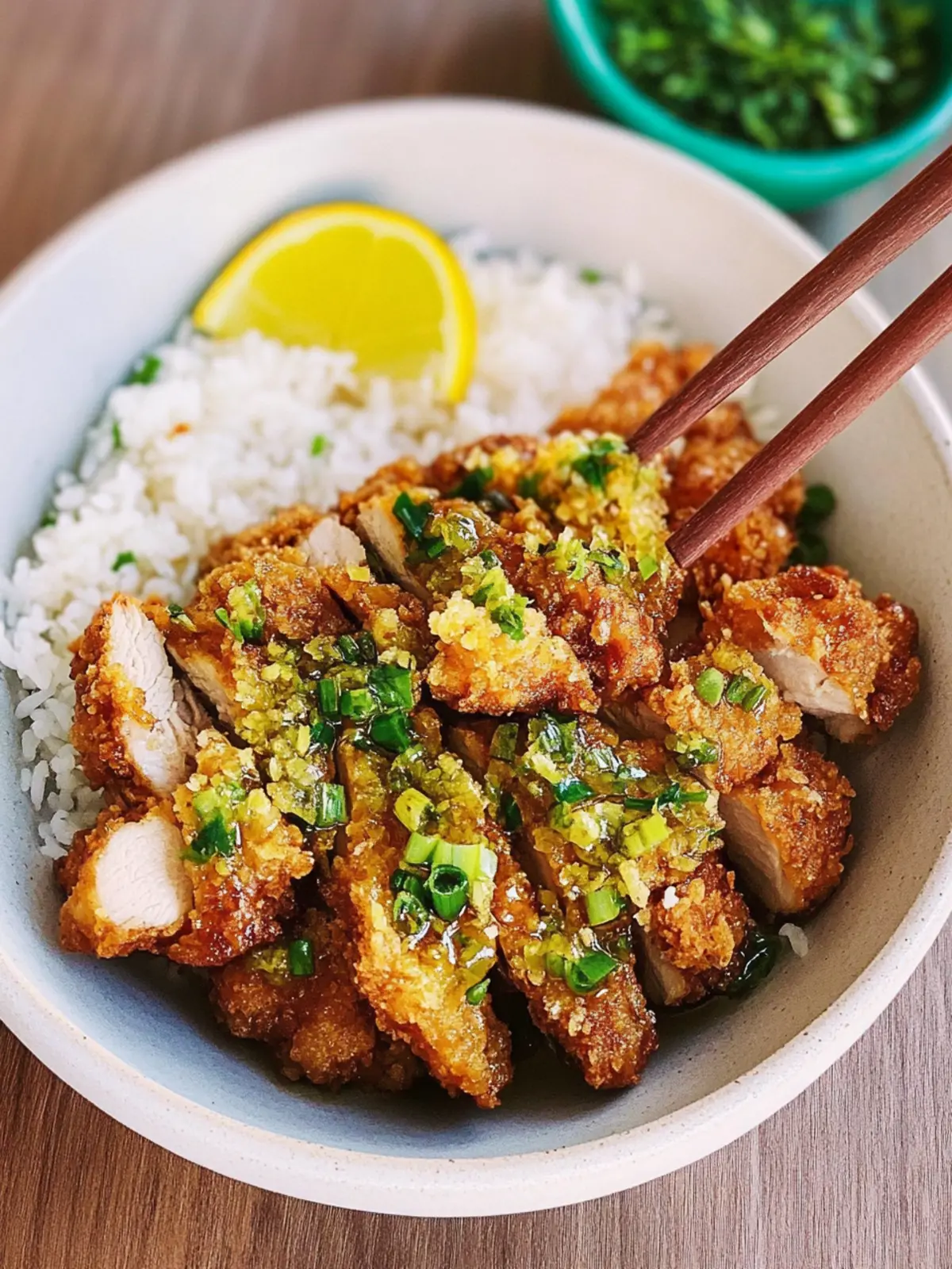 Crispy Chicken with Scallion Oil for Flavor-Packed Delight 2 Crispy Chicken with Scallion Oil