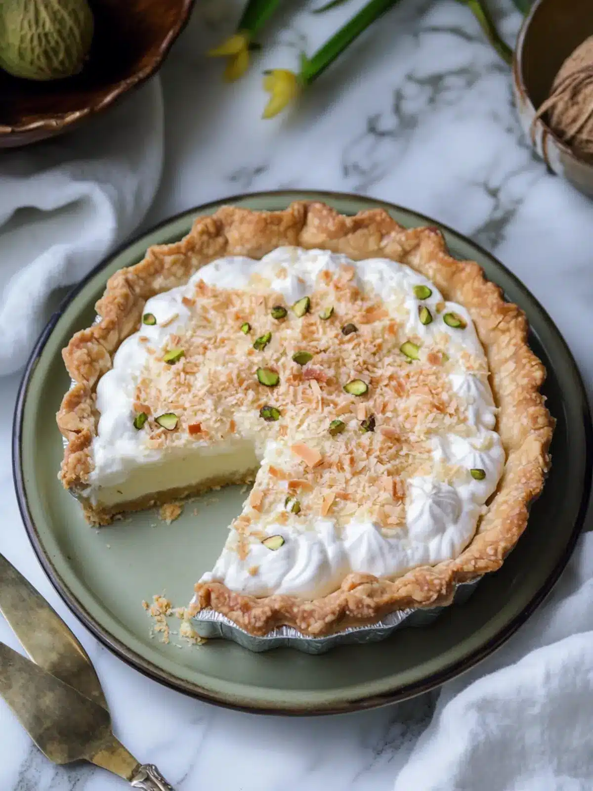 Coconut-Pistachio Pie