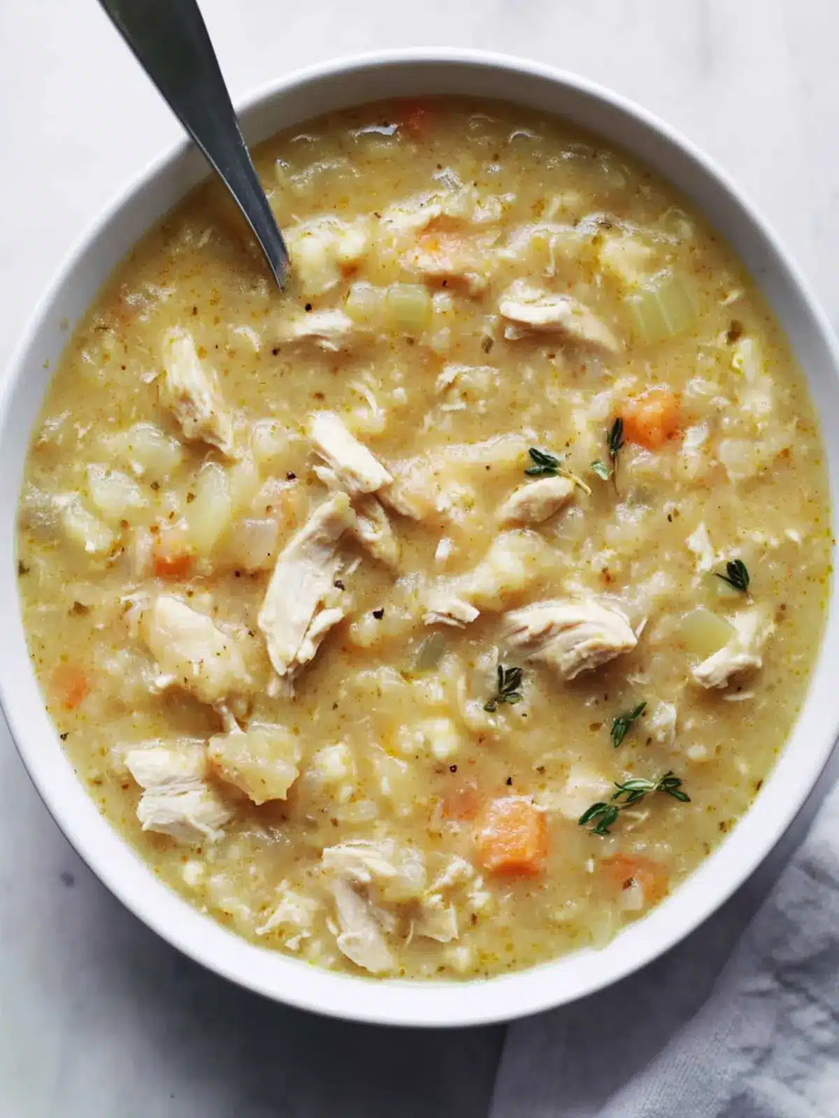 30-Minute Cauliflower Chicken Soup