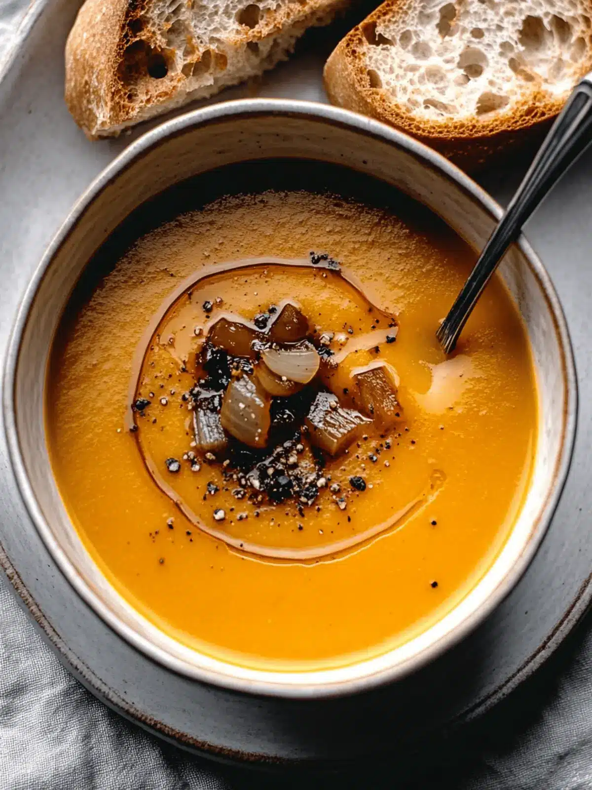 Caramelized Onion Butternut Squash Soup