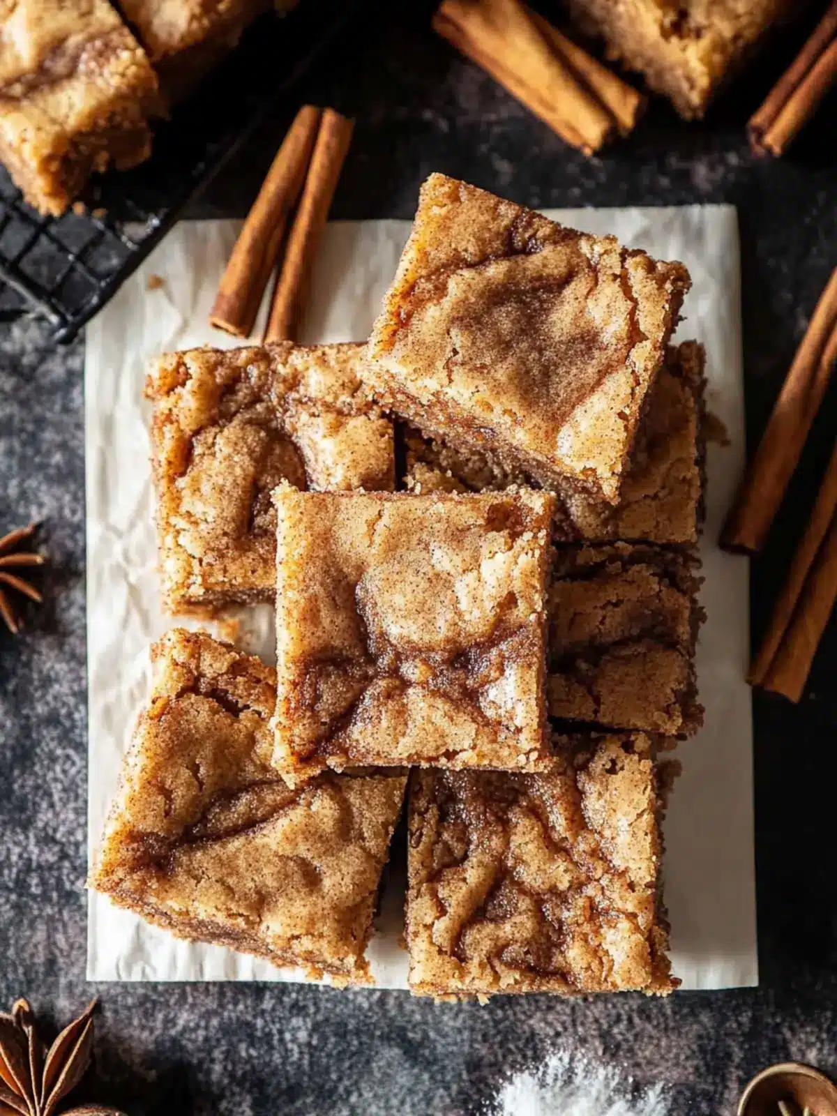 Brown Butter Cinnamon Swirl Snickerdoodle Blondies