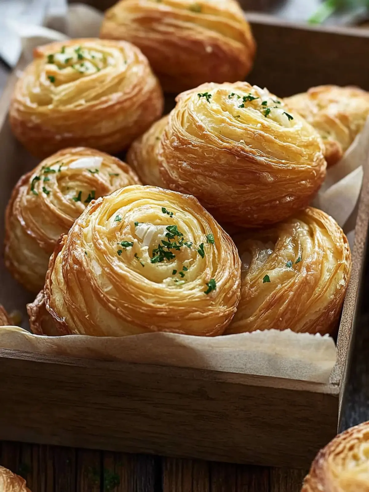 Cheesy Garlic Cruffin