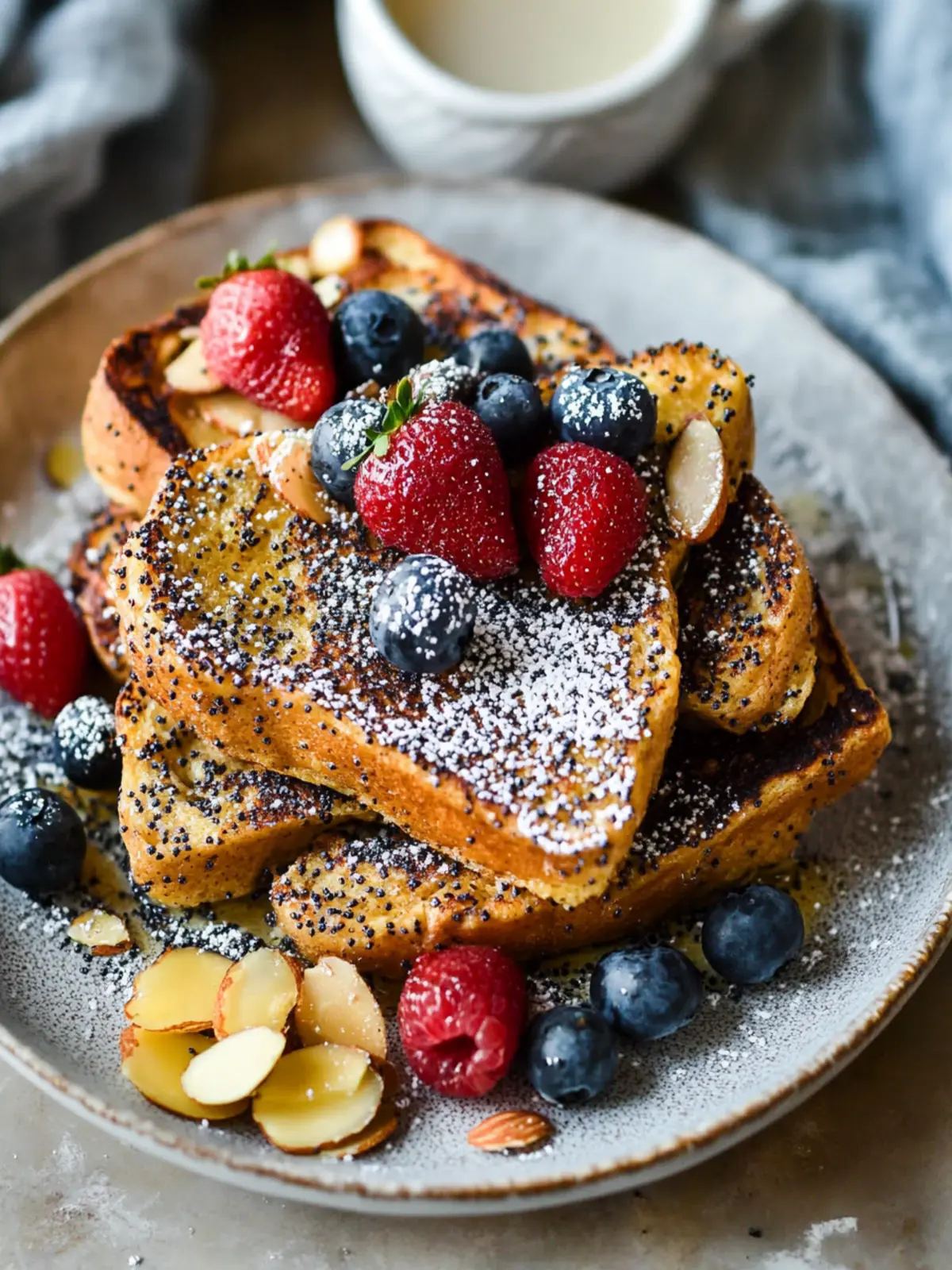 Almond Poppy Seed French Toast